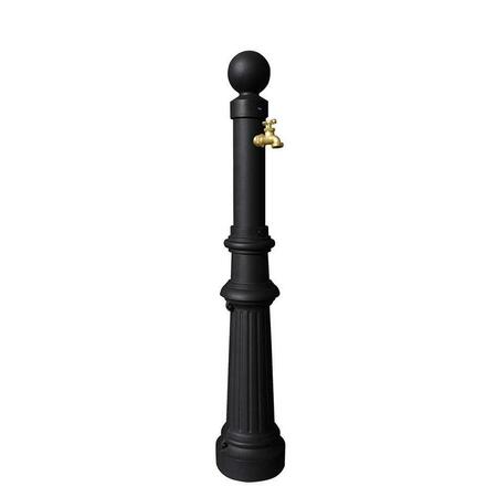 QUALARC Permanent Mount And Ball Finial, Black FPST-PERM-804-BL